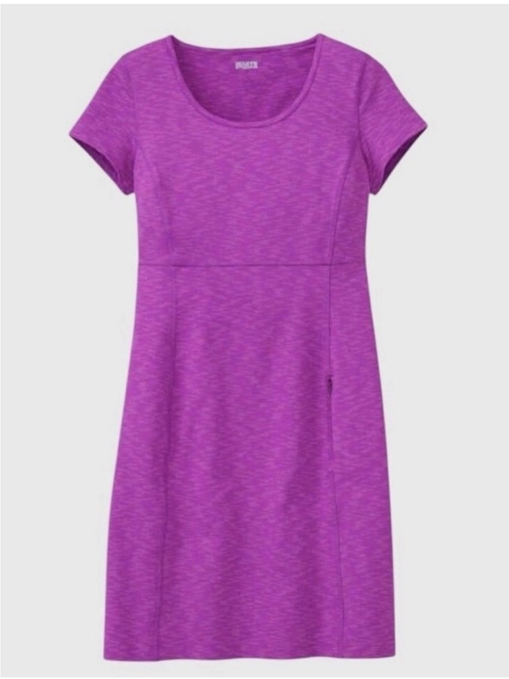 Duluth Trading Women's NoGA Classic Short Sleeve Dress Purple Space Dye large